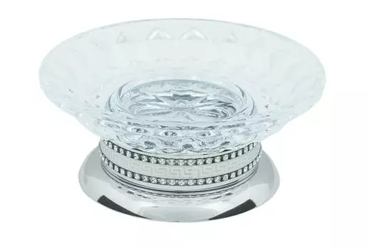 Мыльница Boheme Brillante хром с кристаллами Swarovski