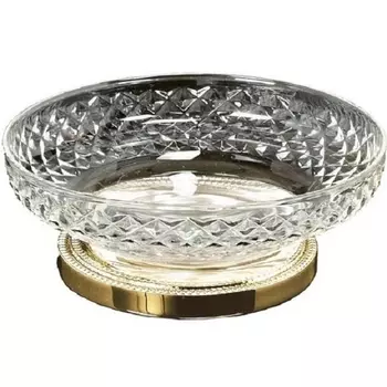 Мыльница настольная Boheme Murano crystal золото глянцевое