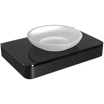 Мыльница подвесная Lemark Glass Line черный матовый