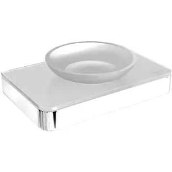 Мыльница подвесная Lemark Glass Line хром матовый