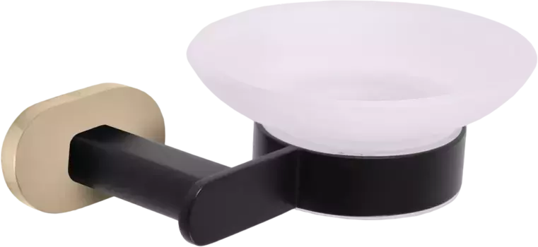 Мыльница подвесная Rav Slezak Yukon черный матовый - золото