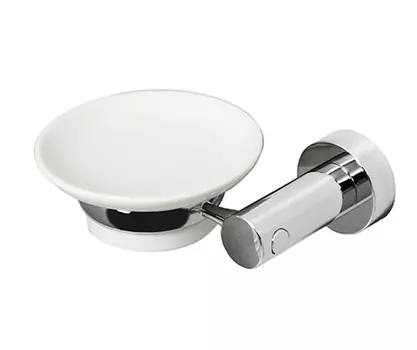 Мыльница с держателем Wasserkraft хром - белый