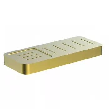 Мыльница Wonzon & Woghand WW-8332-BG брашированное золото, с полкой