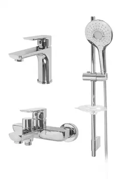 Набор для ванны 3 в 1 Hansberge NORDIC H7099 Хром
