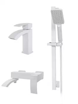 Набор для ванны 3 в 1 Hansberge CUBITO H7077 Белый