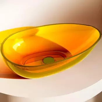 Накладная раковина Abber Kristall 60 AT2811Amber желтая