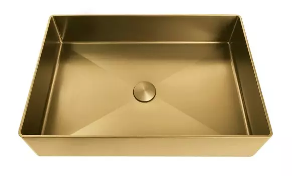 Накладная раковина AltroBagno Solido 001021 OrSp матовое золото