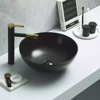 Накладная раковина Art&Max AM-104-MB матовая черная