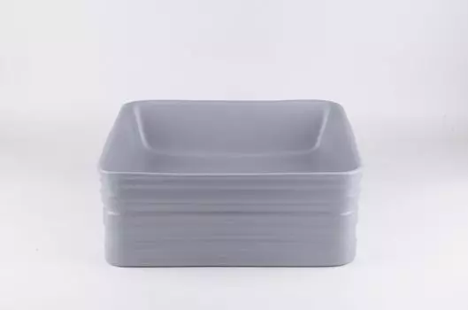 Накладная раковина Gid 38 Gm965 серая матовая