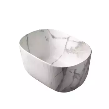 Накладная раковина Gid 45 Mnc9302 белая под мрамор