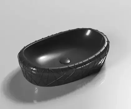 Накладная раковина Gid 60 Bm777 черная матовая