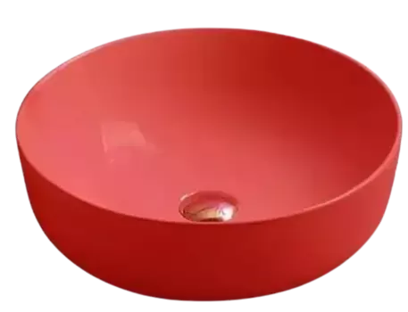 Накладная раковина SantiLine SL-1054MR красный матовый