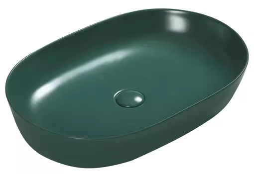 Накладная раковина SantiLine SL-1017G зеленая матовая