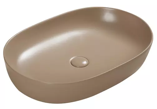 Накладная раковина SantiLine SL-1017KH коричневая матовая