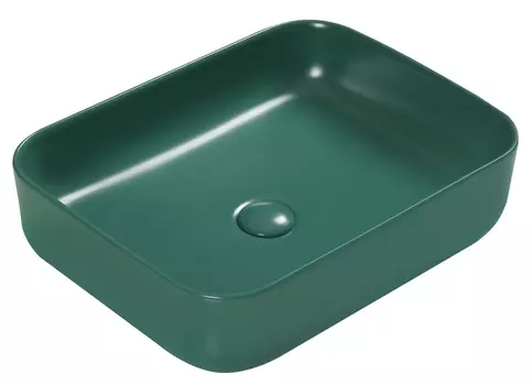 Накладная раковина SantiLine SL-1051G зеленая матовая
