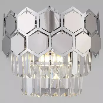 Накладной светильник Eurosvet Ariana 10124/2 хром/прозрачный хрусталь Strotskis (10113/2)