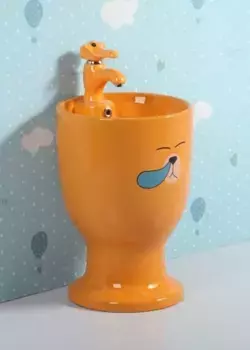 Напольная раковина детская Gid 37 оранжевая