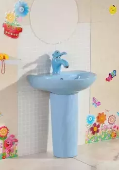 Напольная раковина Gid Nb192-BU голубая