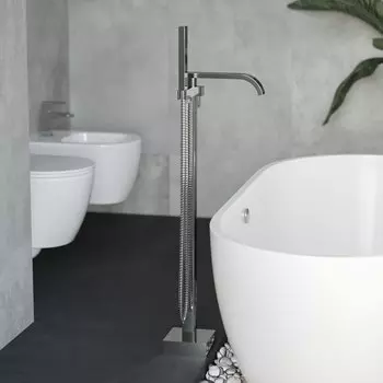 Напольный смеситель для ванны с душем STWORKI Эстерсунд S31080CR С ВНУТРЕННЕЙ ЧАСТЬЮ, хром