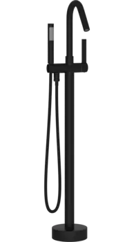 Напольный смеситель для ванны с душем BOND Circle B05-4988 черный матовый