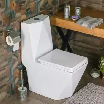 Напольный унитаз-моноблок Melana белый с сиденьем микролифт