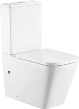 Унитаз-компакт напольный SantiLine SL-5028 безободковый, с микролифтом, система смыва Tornado