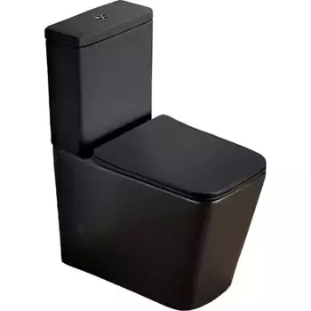 Напольный унитаз SantiLine SL-5017MB черный матовый с сиденьем микролифт