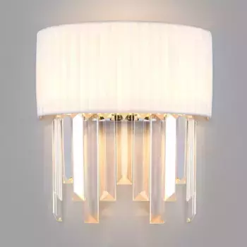 Настенный светильник Eurosvet Amantea 10122/2 хром/прозрачный хрусталь Strotskis