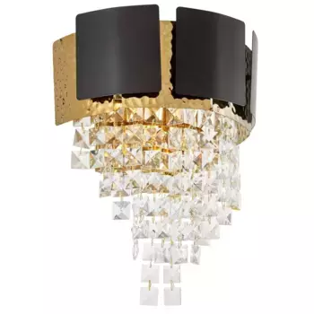 Настенный светильник Lumina Deco LDW 7045-2 BK+GD