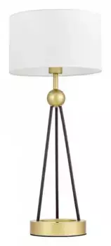 Настольная лампа декоративная LUMINA DECO Belforte LDT 5527 GD+WT