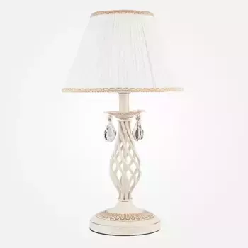 Настольная лампа Eurosvet 10054/1 белый с золотом/прозрачный хрусталь Strotskis