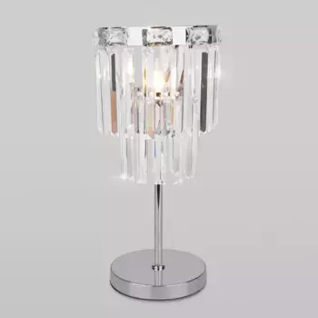 Настольная лампа Eurosvet Elegante 01136/1 хром/прозрачный хрусталь Strotskis