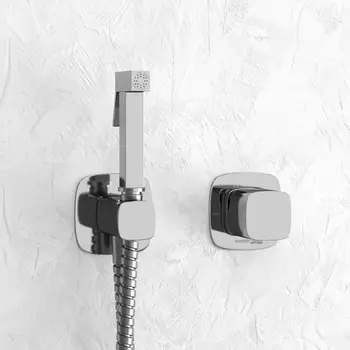 Гигиенический душ Wasserkraft Naab A8651.326.057.136 со смесителем, С ВНУТРЕННЕЙ ЧАСТЬЮ, хром