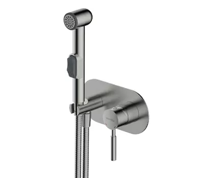 Гигиенический душ Wasserkraft Wern 4238 со смесителем, С ВНУТРЕННЕЙ ЧАСТЬЮ, никель