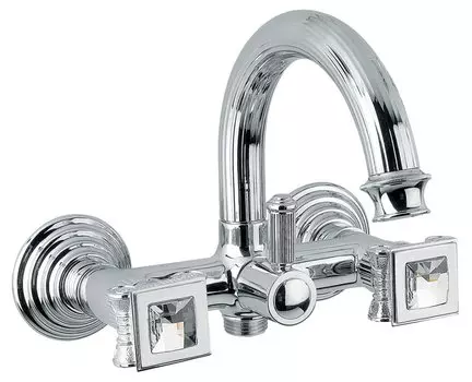 OLIMP-VD-03/24-M Смеситель для ванны, золото, ручки золото