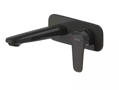 P8173218BW-ENG Встраиваемый смеситель настенный для раковины Bravat Source, черный (267777)