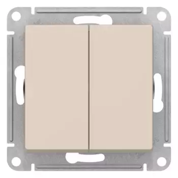 Переключатель 2-клавишный перекрестный, 2 x сх. 7, 10АХ Systeme Electric AtlasDesign ATN000273