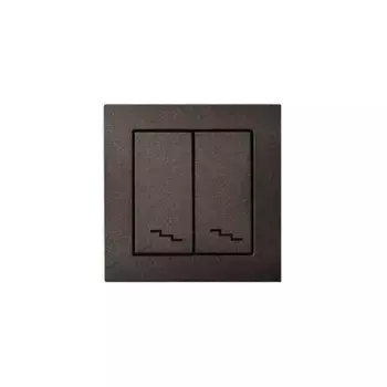 Переключатель двухклавишный Liregus антрацит 28-109