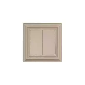 Переключатель двухклавишный Liregus кремовый омбре 29-112