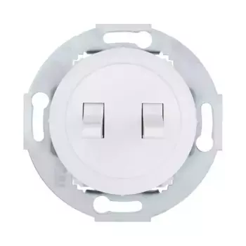 Переключатель LK Studio 2-рычажковый, c двух мест (схема 6+6) 16 A, 250 B (белый) Vintage 882404-1