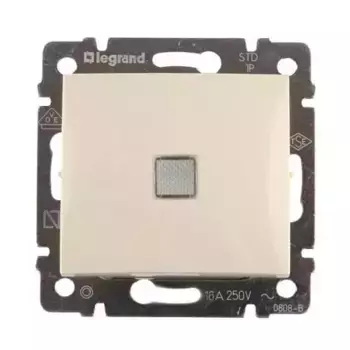 Переключатель одноклавишный на 2 направления Legrand Valena 16A 250V с подсветкой слоновая кость 774103