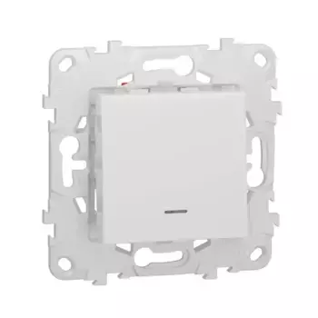 Переключатель одноклавишный перекрестный с подсветкой Schneider Electric Unica New NU520518N