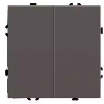 Переключатель перекрестный 2-клавишный (механизм) Stekker Эмили 250В 10А RSW10-5111-09 антрацит soft touch 50164