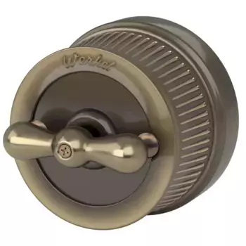 Переключатель-выключатель одноклавишный Werkel бронзовый Ретро W5712012 4690389166617