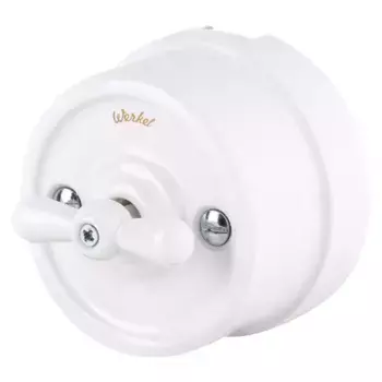 Переключатель-выключатель Werkel одноклавишный Retro белый W5612001 4690389166709