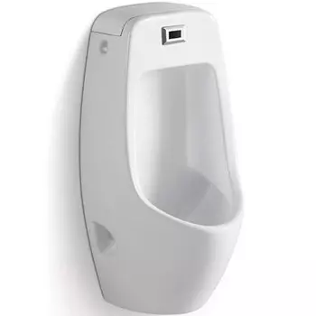 Писсуар подвесной Ceramalux Х546P с горизонтальным выпуском и сенсорным механизмом смыва белый