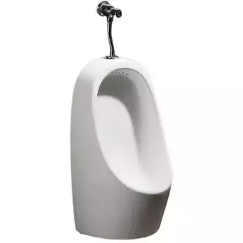 Писсуар подвесной Ceramalux Х541S с вертикальным выпуском и кнопочным механизмом смыва белый