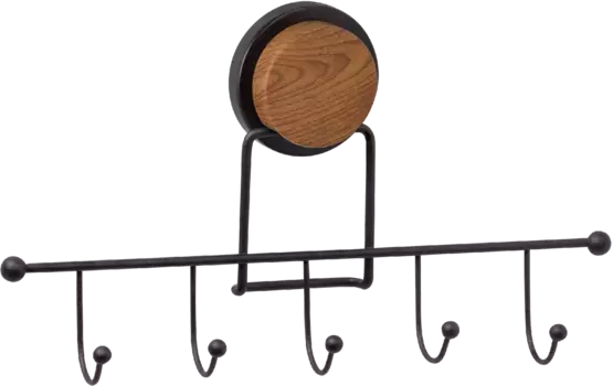 Планка с пятью крючками Fixsen Magic White белый, светлое дерево