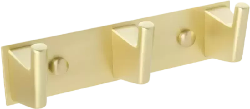 Планка с тремя крючками Fixsen Trend Gold золото-сатин