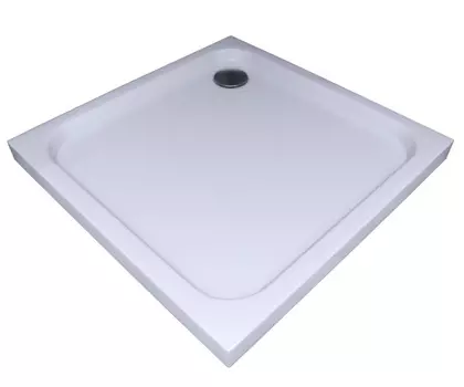 Поддон акриловый, квадрат, с ножками и съемной панелью. БЕЗ СИФОНА. 80*80*20